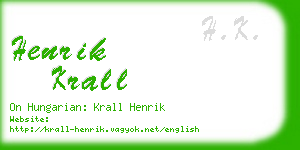 henrik krall business card